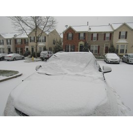 Premium Windshield Car Snow Cover- Two Sizes Fit All Vehicles–Ice,Snow,Frost Auto Windshield Snow Guard- With Magnetic Edges-No More Freezing Fingers & Scraping