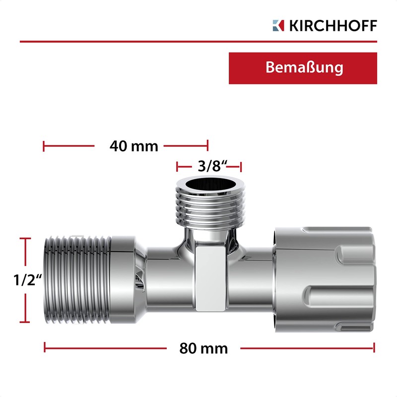 Kirchhoff 98625714 Angle Valve, Universal, ½ Inch Regulating Valve for