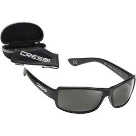 Cressi Ninja Floating, Adult Sport Buoyant Sunglasses, Polarized Lenses, Protective Case - Best for Boating, Sailing, Fishing, Water Sports, Beach Activities, Running, Cycling, Hiking, Trekking