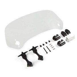 295mm Motorcycle Adjustable Windshield Extension Universal Clip-on Windscreen Transparent