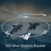 VONALA Ocean Bracelet 925 Sterling Silver Shell/Dolphin/Turtle Beach Bracelet Opal