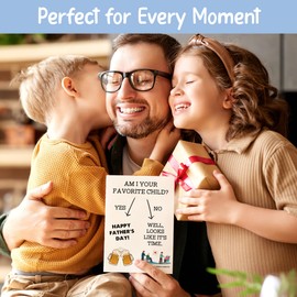 Funny Fathers Day Card from Daughter Son Kids, Funny Dad Gifts from Son Daughter, Humorous Fathers Day Gifts for Stepdad, Husband, Grandpa, Perfect for Father's Day, Birthday Gifts