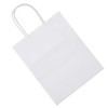 bagmad 100Pcs Pack 8x4.75x10 inch Medium White Kraft Paper Bags