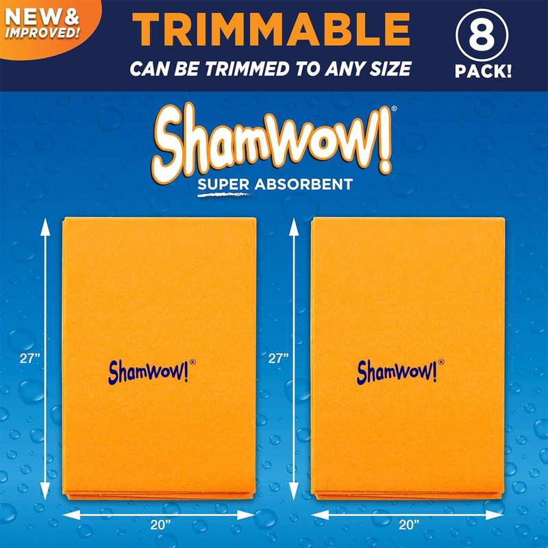 Original Shamwow - Super Absorbent Multi-Purpose Cleaning Shammy Chamois Towel
