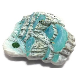 WitnyStore Tiny Pamukkale in Denizli, Turkey Türkiye Western Asia Tourist Attractions Resin Refrigerator Magnet Traveler Souvenir Gift Memento 3D Fridge Magnets