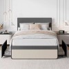 Jojoka Full Queen Size Bed Frame with Upholstered Headboard and