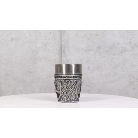 Pack of 4 Black Cloak Medieval Templar Crusader Knight Shot Glasses Set of 4