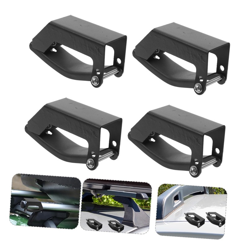 Outanaya 4Pcs Car Roof Rack Clamps Mounting Brackets for Cargo