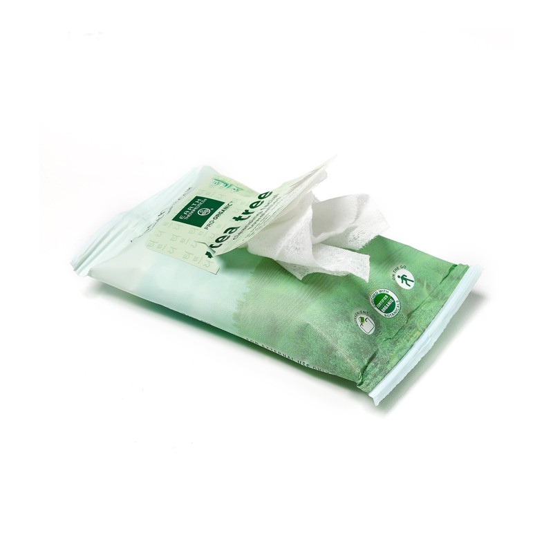 Earth Therapeutics Tea Tree Makeup Remover Wipes - Travel Size