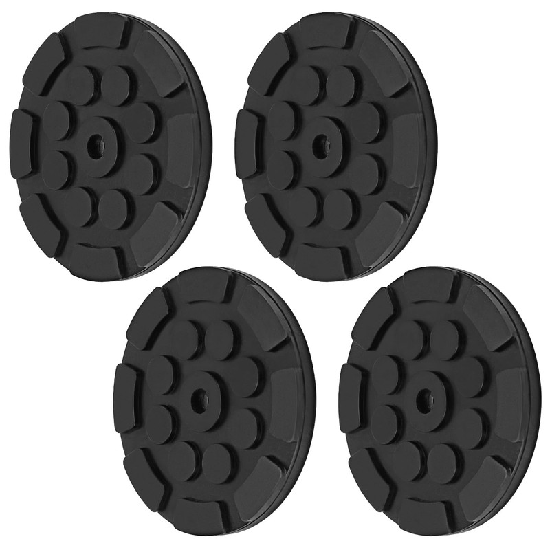 QWORK® Set of 4 Rubber Plates Rubber Pad Diameter 120