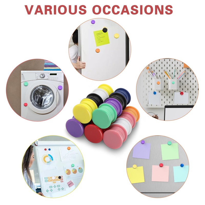 Idota Pack of 40 Magnets for Magnetic Board, Whiteboard Magnets,
