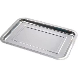 AJC Charola Para Servir Y Cocinar Alimentos Acero 26x19x2 122985