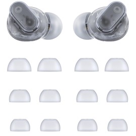 ALXCD Ear Tips Compatible with Beats Studio Buds+, S/M/L 3 Sizes 6 Pairs Soft Silicone Earbuds Tips Eartips Replacement, Compatible with Beats Studio Buds +, Transparent