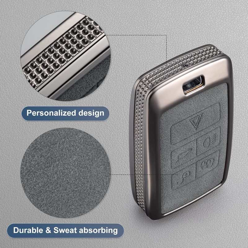 YO&YOYE for Land Rover Key Fob Cover with Keychain Leather