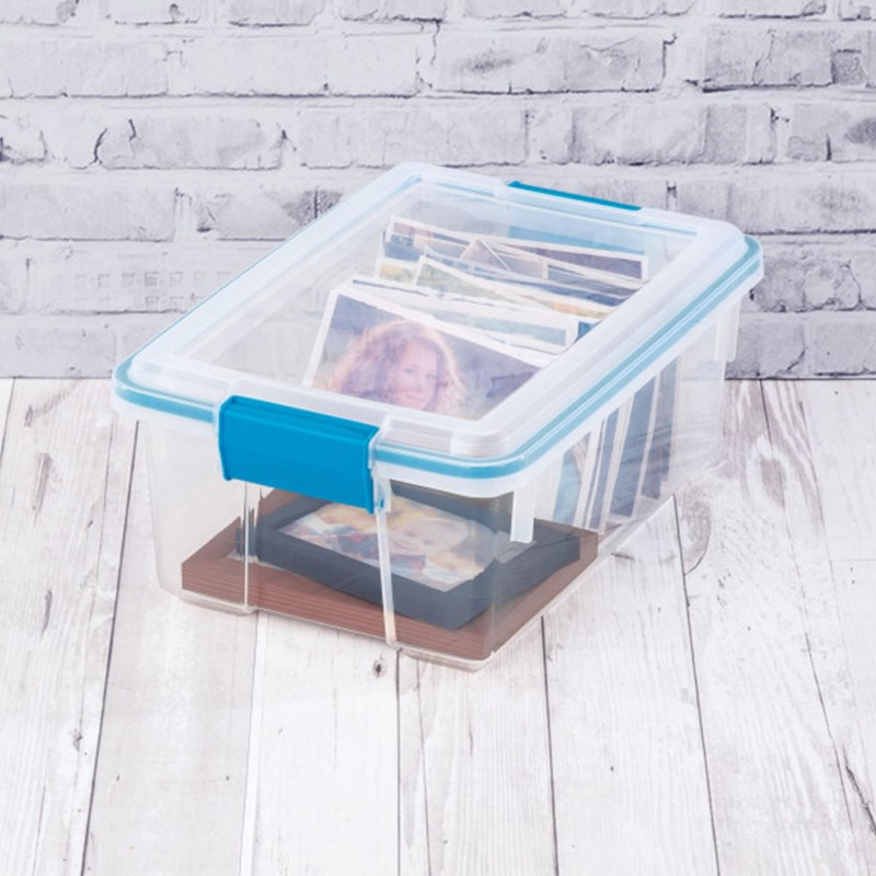 Sterilite 12 Qt Gasket Box, Stackable Storage Bin with Latching