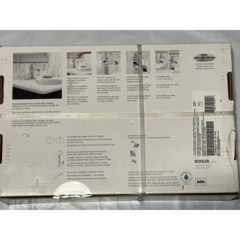 KOHLER Rubicon Single Hole Single-Handle Bathroom Faucet in Polished Chrome