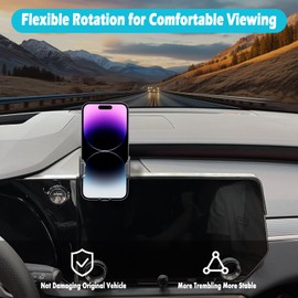 AOUKKL Car Phone Holder Fits for Lexus RX RX350 / RX350L / RX450h / RX450hL 2023-2024 Accessories(Only fit for 14-Inch Screen),Thick Cases Friendly,Cell Phone Mount for 4.7-7 in Phones