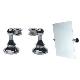 Brushed Nickel Victorian Mirror Pivots - Pair