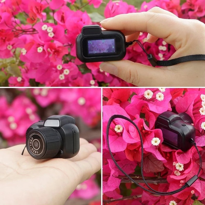 Gsnagole Keychain Camera, World's Smallest 1080P HD Mini Camera, Retro