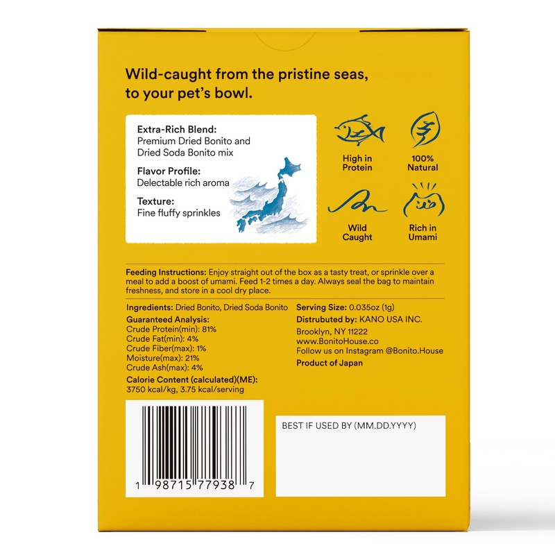 Meal Topper Bonito Flakes for Cats & Dogs – 100%