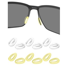 HILEEN 6 Pairs Yellow & Clear Replacement Nose Pads Nose Piece for Oakley Feedback OO4079|Crosshair OO4060 OO6014 OO4069|Holbrook Metal OO4123|Gauge OO6038 OO4124 Sunglass