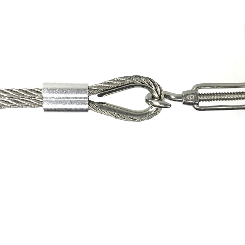 HEVERP - 22 dedales de acero inoxidable M6 para cuerda