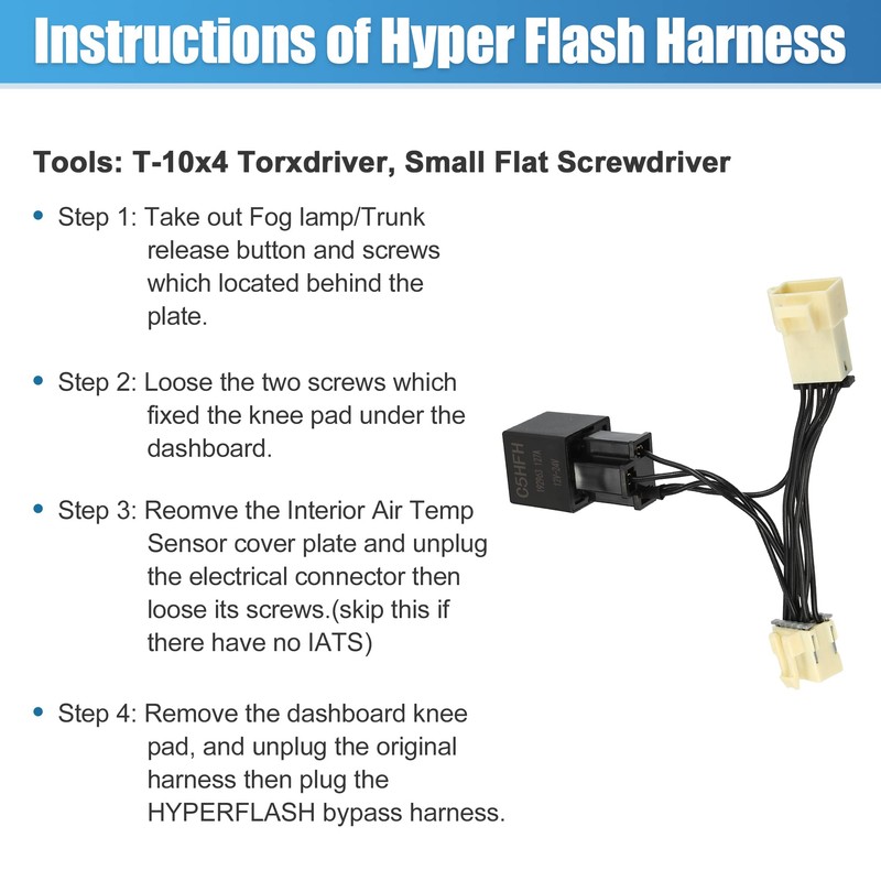 X AUTOHAUX LED Bypass Flash Harness C5HFH for Corvette Envy