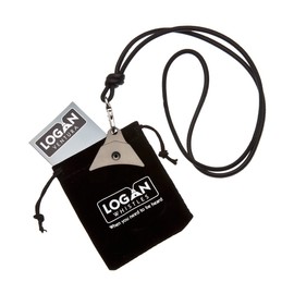 Logan Ventura Anodised Aluminium Shepherd Whistle with Leather Cord - Silver