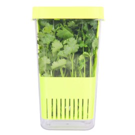 LUVCOSY Herb Keeper, BPA-Free Plastic Herb Saver with an Inner Basket for Cilantro, Mint, Parsley, and Asparagus, Keeps Fresh Herbs for 3 Times Longer,1Pcs, Green