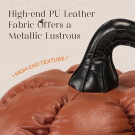 Phantoscope - Almohadas de piel sintética con forma de calabaza de Halloween feliz con máscara de fieltro, cojín decorativo en forma de 3D para sofá, cama, naranja, 12 x 11 pulgadas