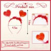 CAMIRUS 12Pcs Valentines Day Heart Headbands and Heart Shaped Sunglasses,
