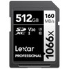 Lexar 512GB Professional 1066x SD Card, UHS-I, C10, U3, V30,