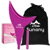 Sunany Female Urinal, Female Urinal with Silicone Funnel, Portable for