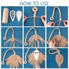 BENECREAT 8 Pcs Wood Macrame Cutting Template, Teardrop and Feather