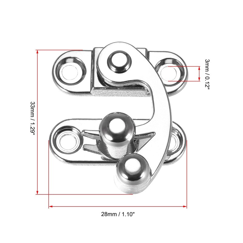 sourcing map Antique Vintage Lock Clasp Right Latch Hook Hasp