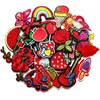 MISDONR 30pcs Red Embroidered Iron on Patches Assorted Size DIY Patches Applique for Clothing Jackets Jeans Pants Backpacks