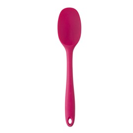 RSVP International Ela Series Heat Resistant Spatulas for Cooking & Baking Strong Silicone Wrapped Steel Rubber Scraper, Spoon, 11x2.25-Inch, Viva Magenta
