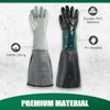 DASBET Rubber Sandblasting Gloves 23.6" Heavy Duty Sandblaster Gloves Kit