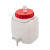 North Mountain Supply Squared Compact Fermenter with 2-Piece Airlock - 5 Liter (Approximately 1 Gallon) - Designed to be Stored in Tight Spaces - Made in Italy!