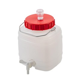 North Mountain Supply Squared Compact Fermenter with 2-Piece Airlock - 5 Liter (Approximately 1 Gallon) - Designed to be Stored in Tight Spaces - Made in Italy!