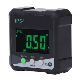 Digital Angle Gauge, Digital LCD Protractor Inclinometer Dual Axis Level Box Angle Finder Electronic Level 0.05 Degree Resolution for, Protractors