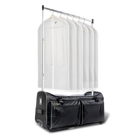 Ecogear 28" Dance Garment Rack,Costume Rack Duffel Carry-On Rolling Luggage with Aluminum Rem Wheeled Duffel, In-Line Wheel,Black