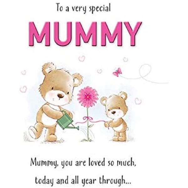 Cute Birthday Card Mummy - 7 x 5 inches -