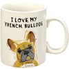 Primitives by Kathy I Love My French Bulldog Double-Sided Mug