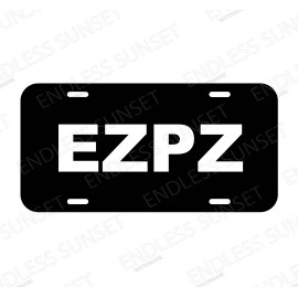 Amel EZPZ easy peasy Funny Joy Life Relax Happy  License Plate Front Auto Tag Plate
