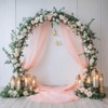 ShinyBeauty Wedding Arch Curtains Fabric 2 Panels 16 Feet Peach