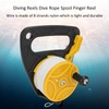 Diving Winder Stainless Steel 46M Cord Tear-Resistant Diving Rope for