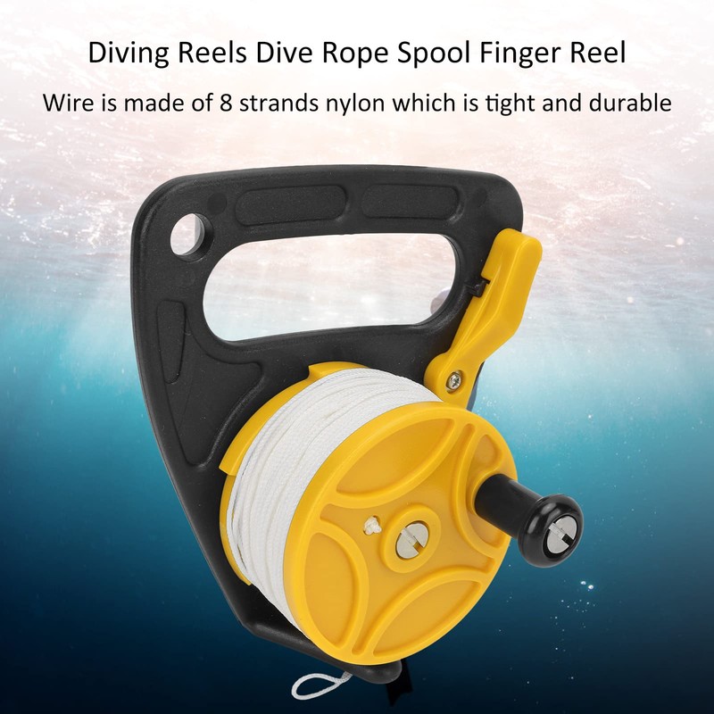 Diving Winder Stainless Steel 46M Cord Tear-Resistant Diving Rope for