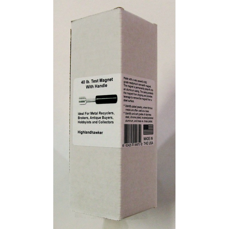 40 Pound Strong Neodymium Magnet with Handle Test Gold Silver