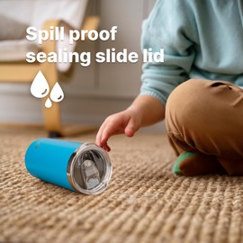 Mollcity - Vaso para niños con tapa y popote, de acero inoxidable de 12 onzas con aislamiento al aspiradora (morado rosa)